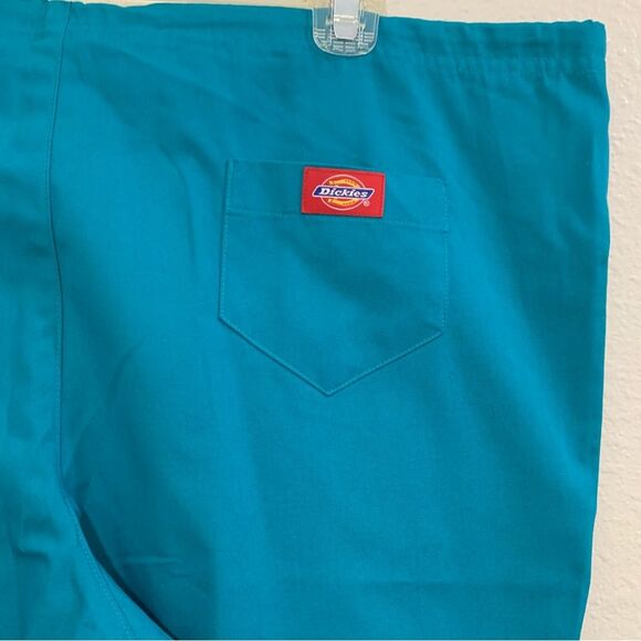 Dickies Teal High Waist Scrub Pants Women’s Large Draw String Pockets. - Picture 7 of 12